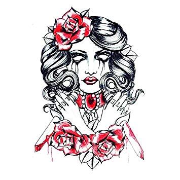 355x355 Halloween Tattoo For Adults Terrible Girl Evil