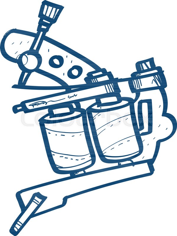 600x800 Induction Tattoo Machine Icon Design Stock Vector Colourbox