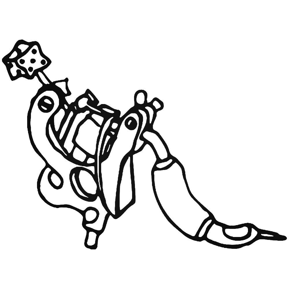 1000x1000 Tattoo Machine Vinyl Decal Sticker