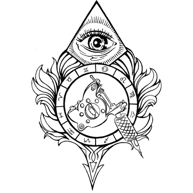 650x650 Tattoo Machine T Shirt