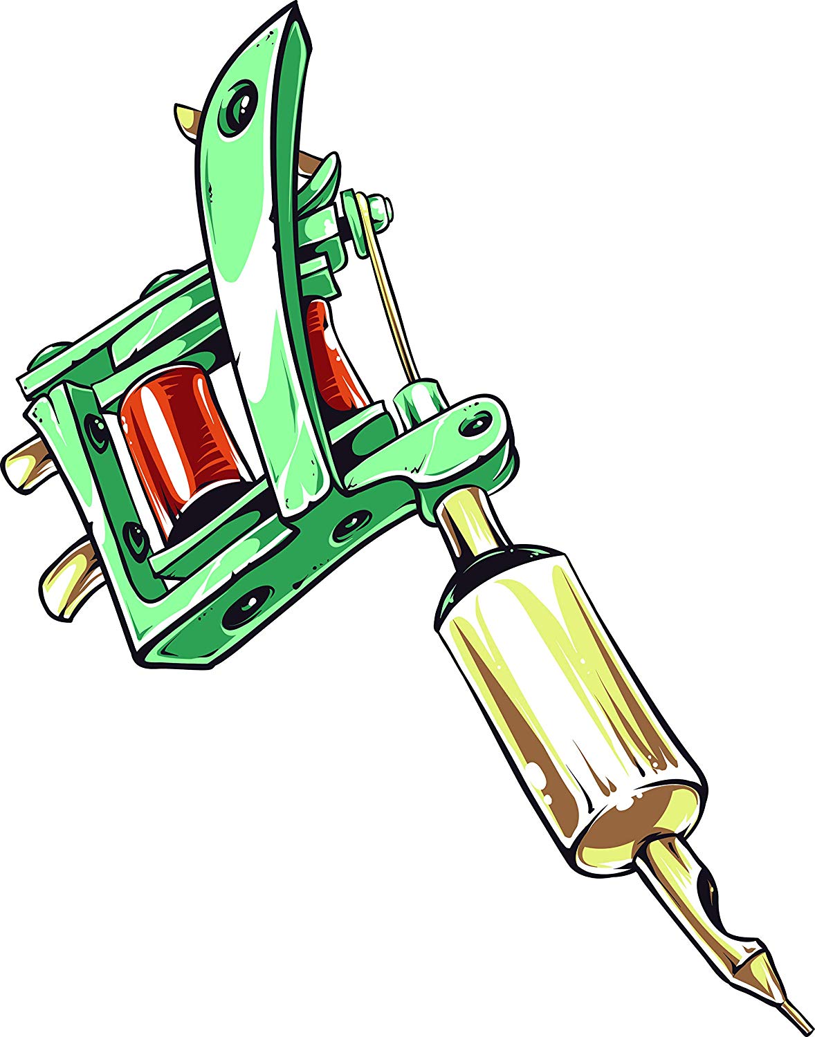 1178x1500 Retro Tattoo Shop Gun Machine Pen Needle Artist Hand