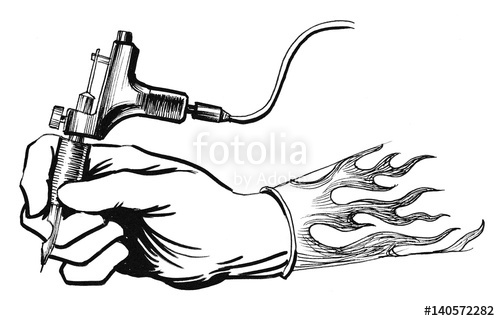 500x321 Hand Holding Tattoo Machine Stock Photo And Royalty Free Images
