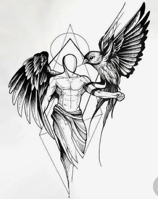 531x668 A Man! Art Sketch Style Tattoos, Tattoo Sketches, Tattoo Designs