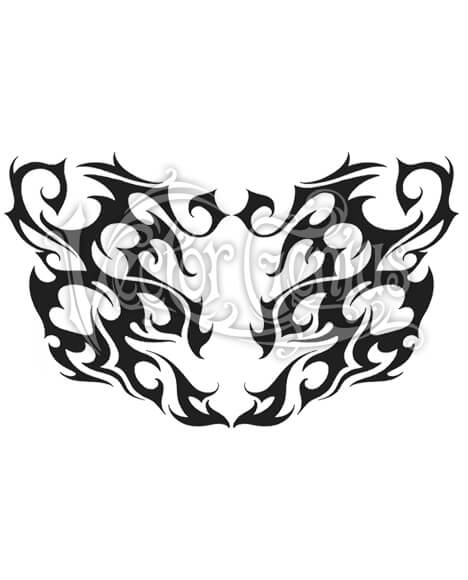 468x580 Tribal Back Tattoo Clip Art