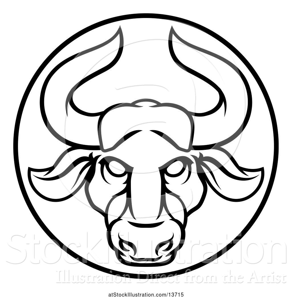 1024x1044 Vector Illustration Of Zodiac Horoscope Astrology Taurus Bull