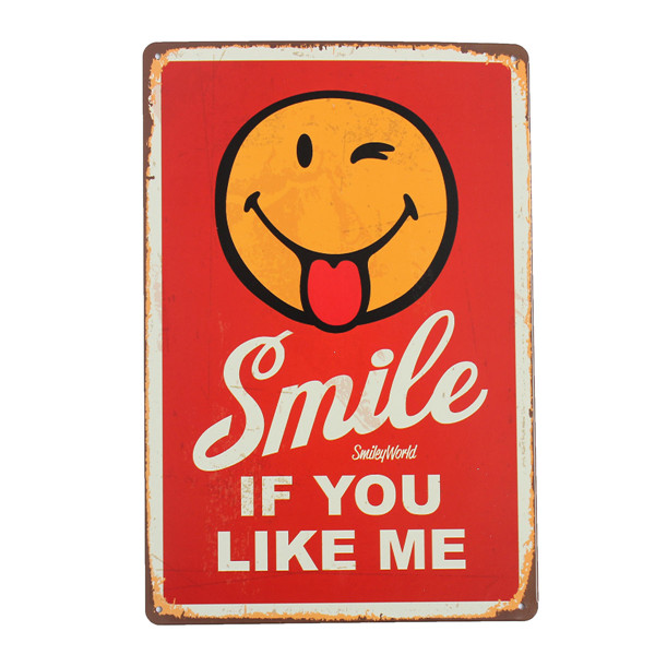 600x600 smile sheet metal drawing metal painting tin shop pub wall tavern