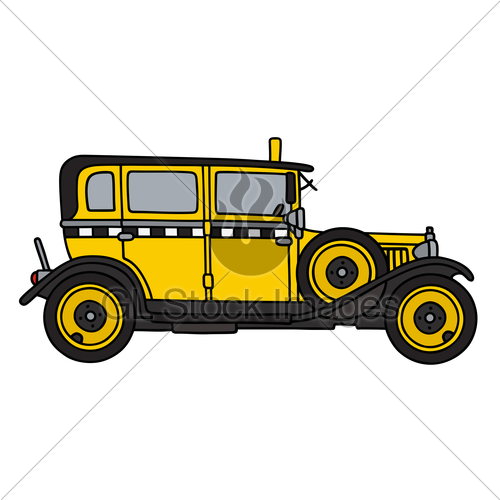 500x500 Vintage Yellow Taxi Gl Stock Images