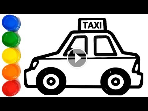 480x360 Glitter Taxi Coloring And Drawing For Kids