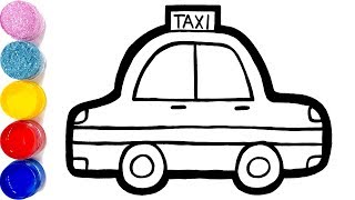 320x180 Glitter Taxi Coloring And Drawing For Kids, Toddlers Jolly Toy