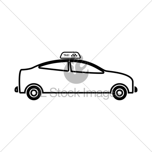 500x500 Taxi It Is Black Icon Gl Stock Images