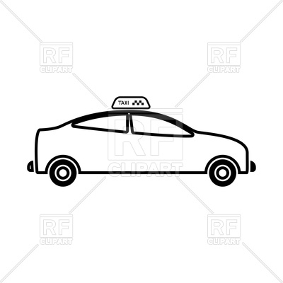 400x400 Taxi Car Black Icon Vector Image Of Transportation