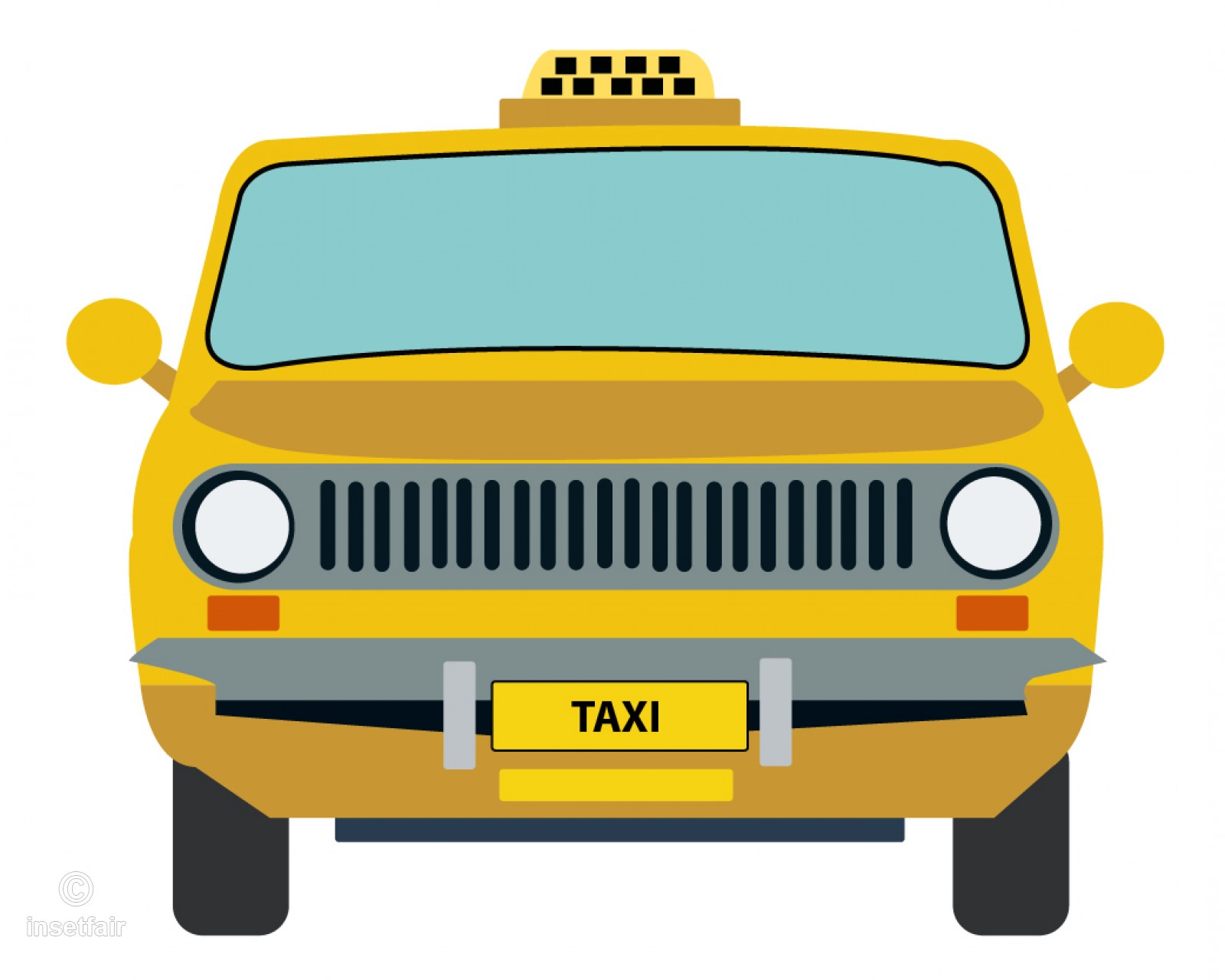 1600x1280 Taxi Icon Or Logo Flat Vector Clipart Drawing