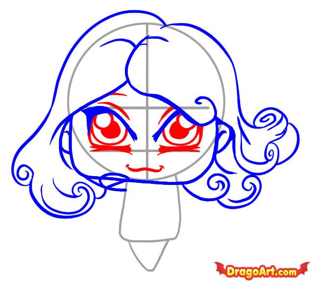 635x577 Draw Chibi Taylor Swift, Step