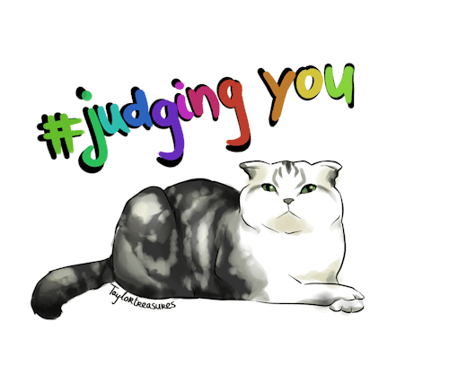 500x417 gif cat drawing art taylor swift meredith meredith grey judging