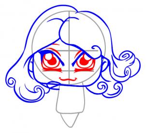 302x274 Draw Chibi Taylor Swift, Step