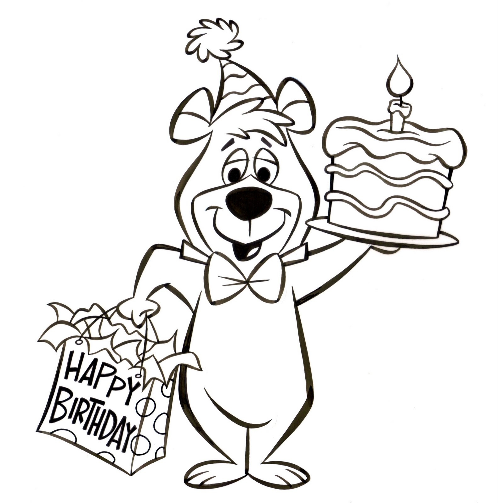 1582x1600 fresh yogi bear happy birthday coloring