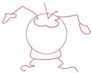 302x241 Draw Taz The Tasmanian Devil, Step