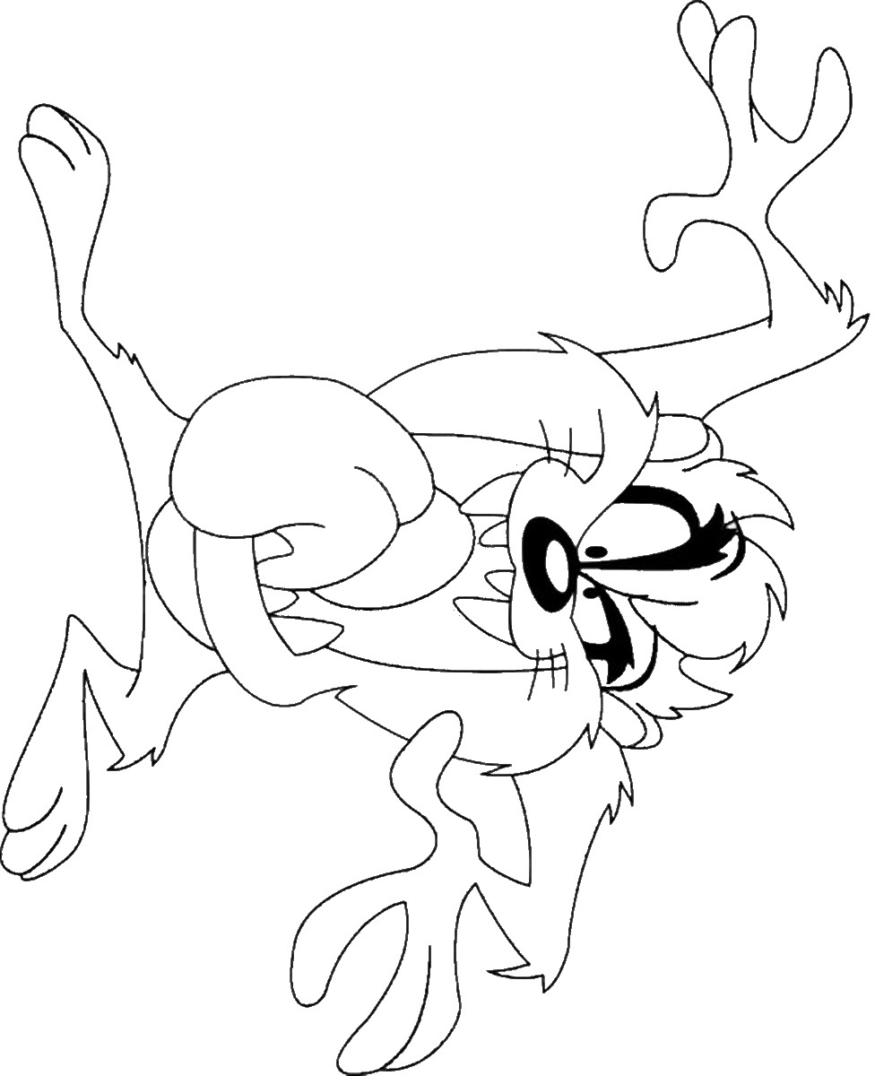 976x1200 taz mania coloring pages