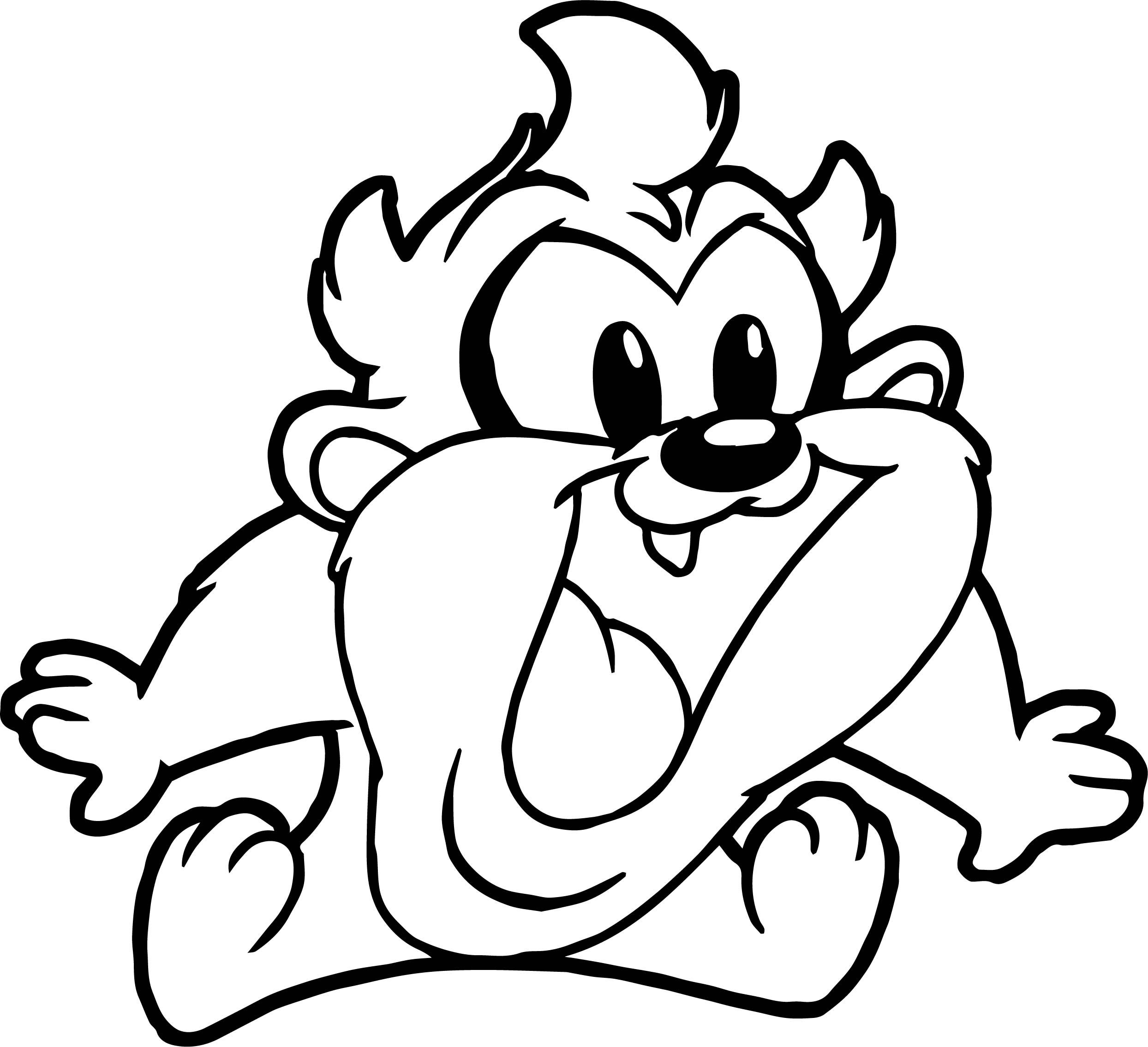 2488x2270 Warner Bros Baby Looney Tunes Tasmania Joy Coloring