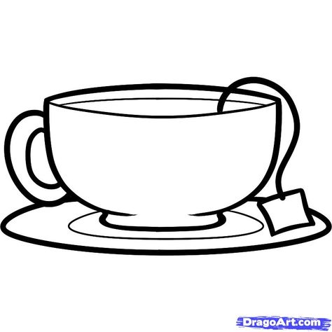 474x474 Tea Cup And Saucer Drawing Sketch Coloring