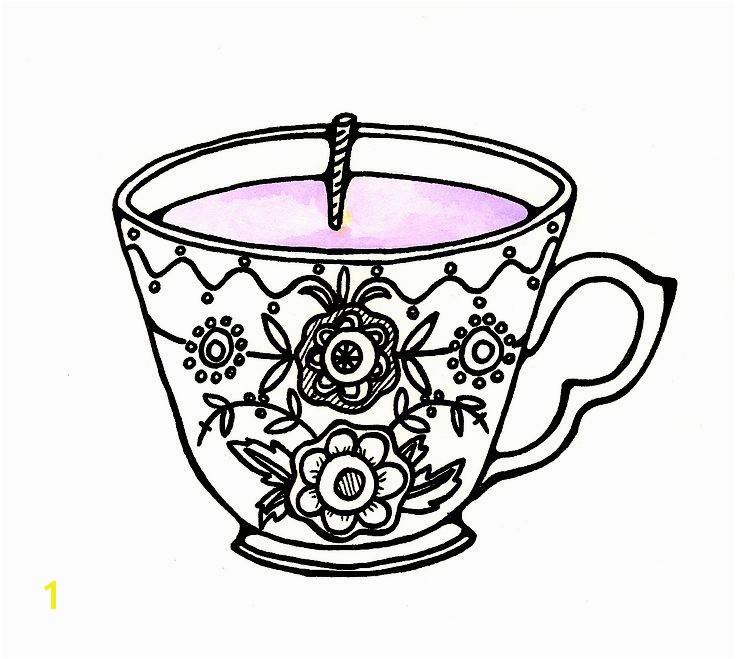 736x659 Free Printable Tea Cup Coloring Pages Tea Cup Coloring