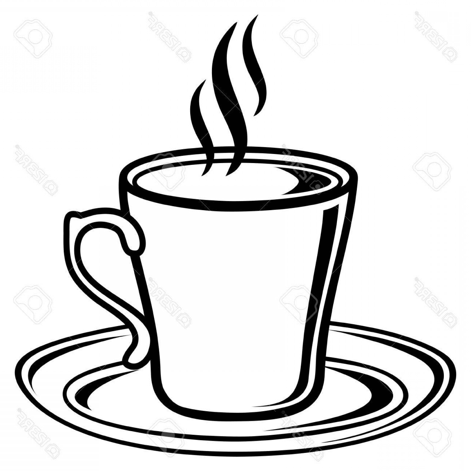 1560x1560 Photostock Vector Black And White Coffee Tea Cup Icon Sohadacouri