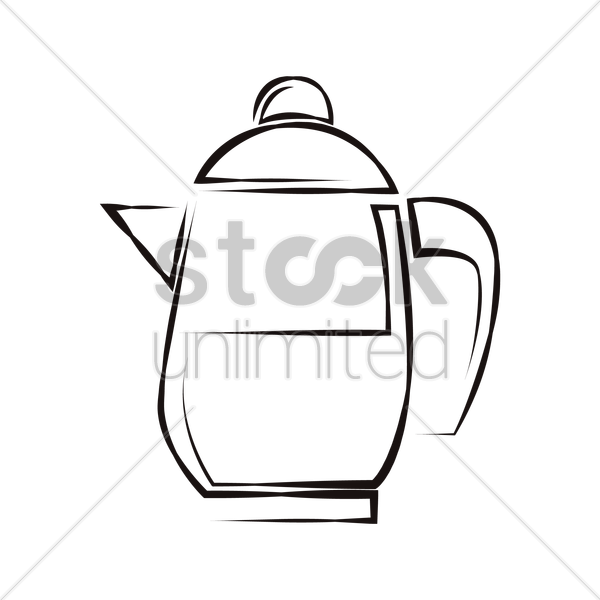 600x600 Tea Pot Vector Image
