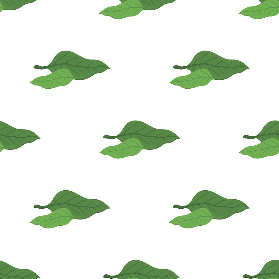 900x900 Matcha Tea Leaves Seamless Pattern Japaneese Drink, Natural