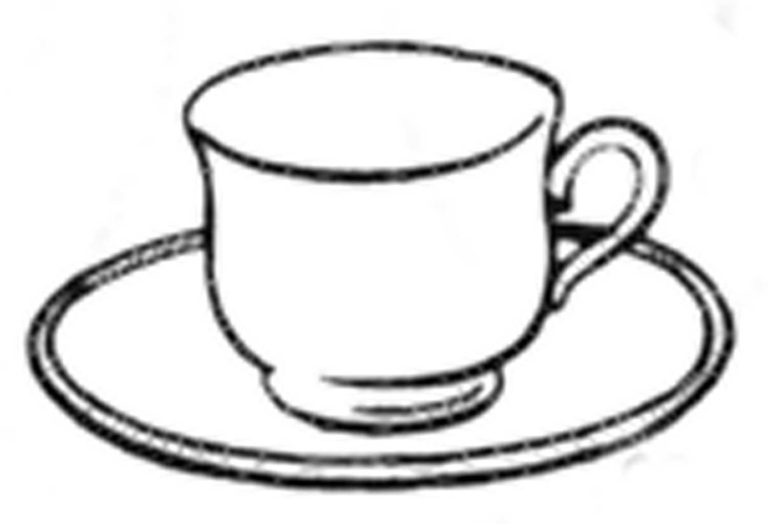 1500x1023 Drawn Tea Cup Cup Plate