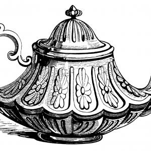 300x300 Photostock Vector Vintage Tea Set Service Vector Illustration