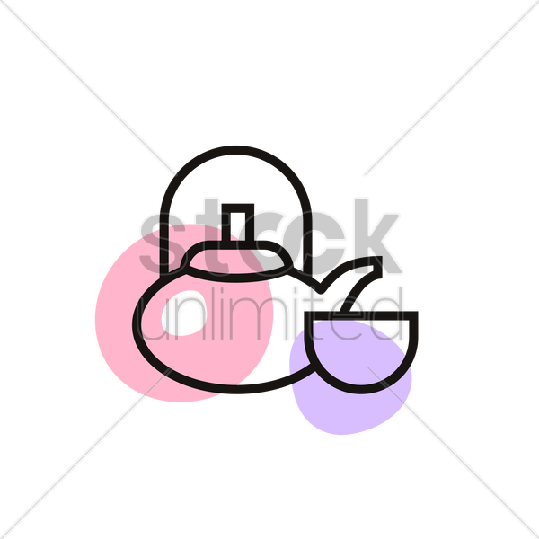 600x600 Tea Set Vector Image