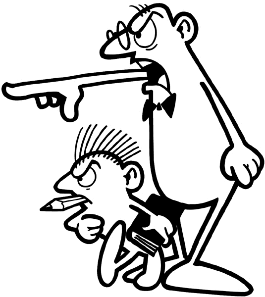 535x600 Teacher Yelling At Student Clipart