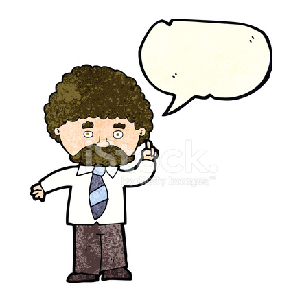 440x440 Cartoon Teacher With Speech Bubble Stock Vector