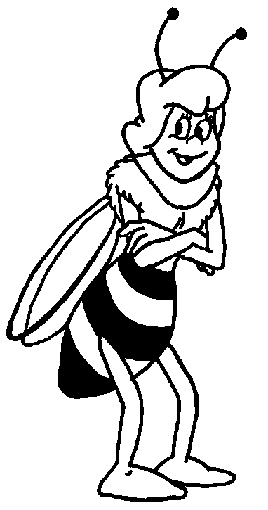382x725 Drawing Mrs Cassandra The Teacher Of Maya The Honey Bee Coloring Page
