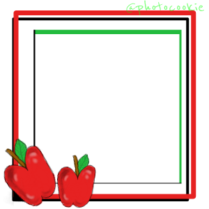 300x300 Frame Drawing Teacher Apple
