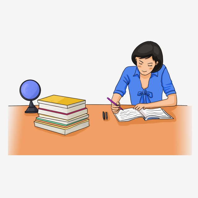 640x640 Teachers Day Teacher Working At The Desk Teachers Day Teacher Work