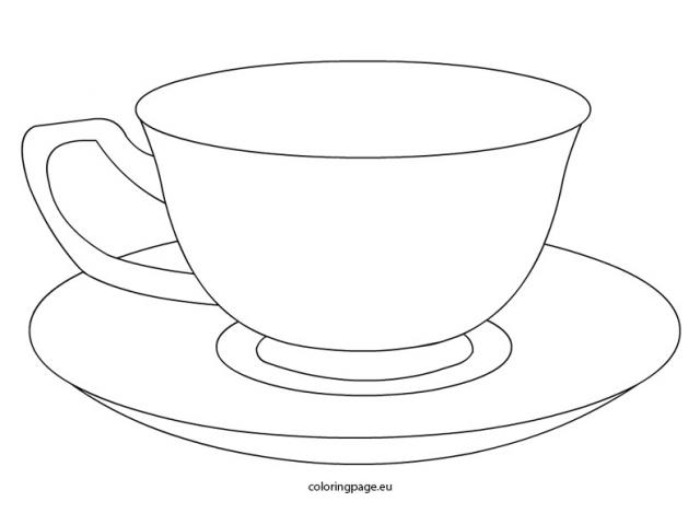 640x480 Saucer Clipart Line Drawing