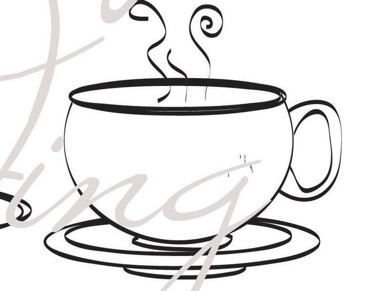 794x596 Vector Teacups Tea Cup Outlines Digital Drawings Tea Art Etsy