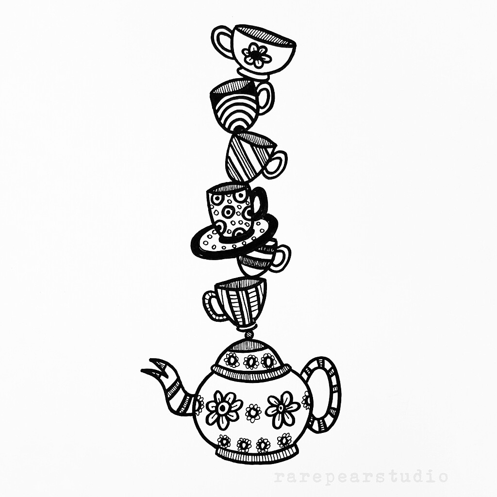 1024x1024 The Rare Pear Studio Blog Painting And Drawing A Teacup!