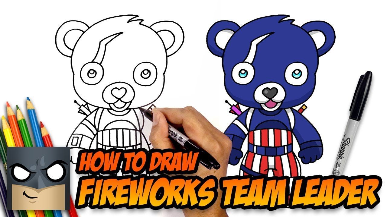 1280x720 How To Draw Fireworks Team Leader Fortnite Step