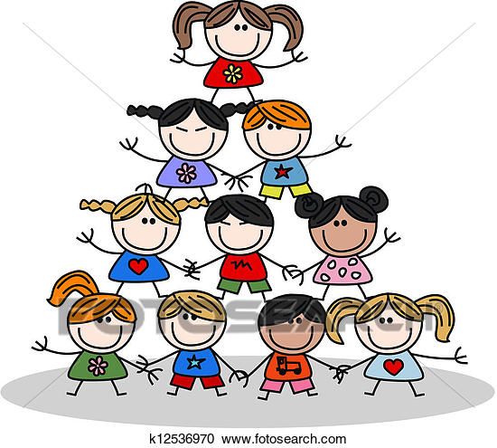 550x495 Teamwork Kids Ethnicity Clipart Worship Ideas For Kids Art