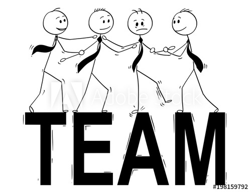 500x383 Cartoon Stick Man Drawing Conceptual Illustration Of Group