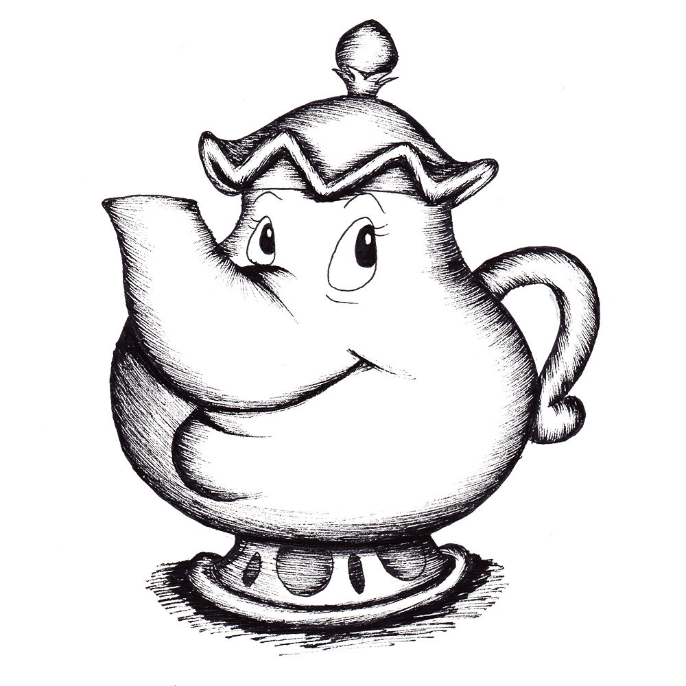 1000x1000 Teapot Drawing