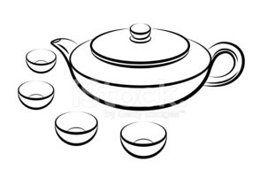 293x200 Vector Drawing Teapot Stock Vectors