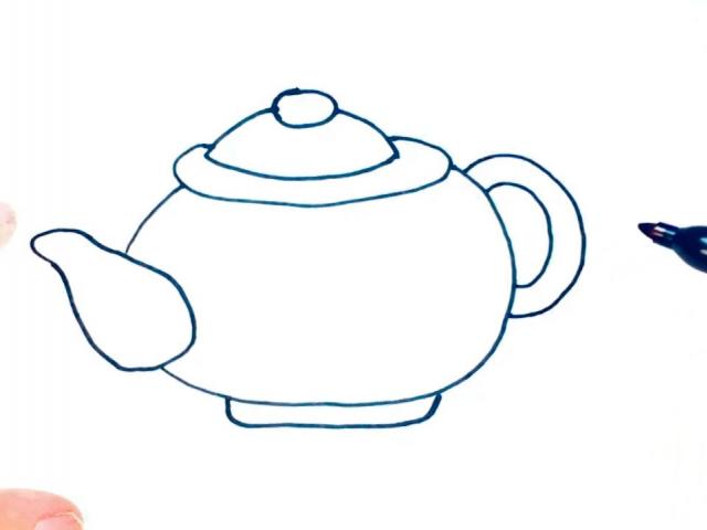 640x480 Drawn Teapot Line Drawing