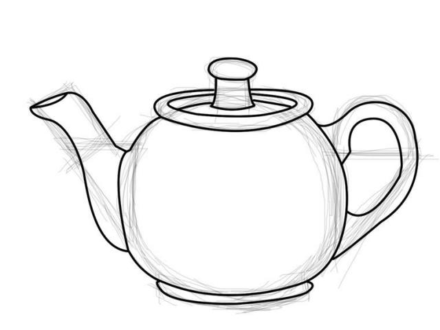 640x480 Drawn Teapot