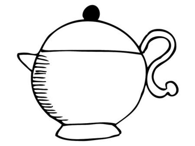 640x480 Drawn Teapot Free Clip Art Stock Illustrations