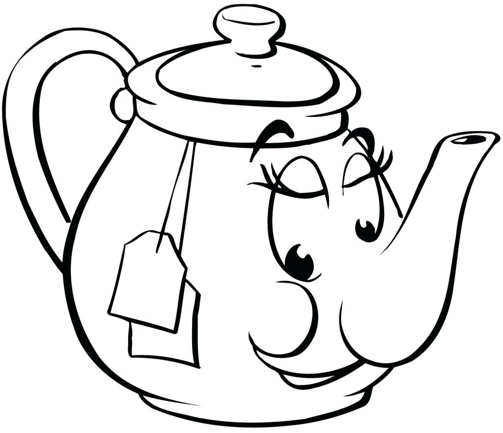 1024x882 Tea Kettle Coloring Page