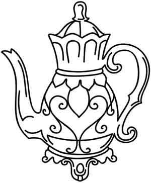 300x364 Teapot Coloring