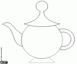 300x250 The Teapot For The Mad Tea Party Coloring